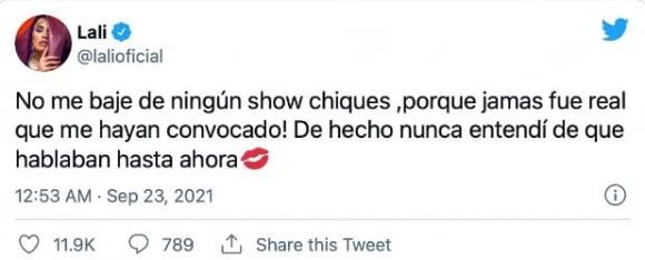 Lali negó enfrentamiento con Tini.