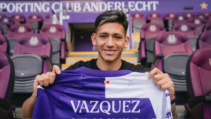 Luis Vazquez en su presentación en Anderlecht