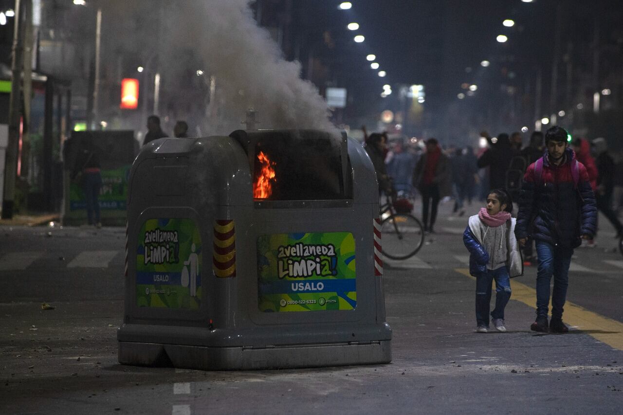 Incidentes en el club Independiente. (Gentileza Clarín)