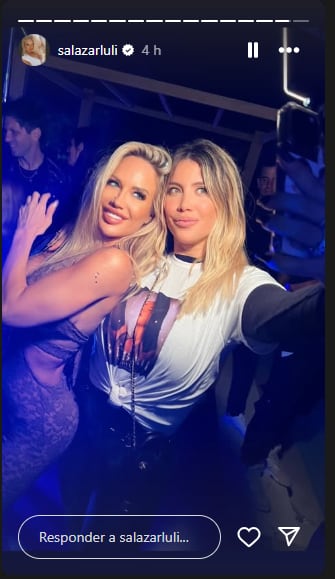 Luciana Salazar en el cumpleaños de Wanda Nara