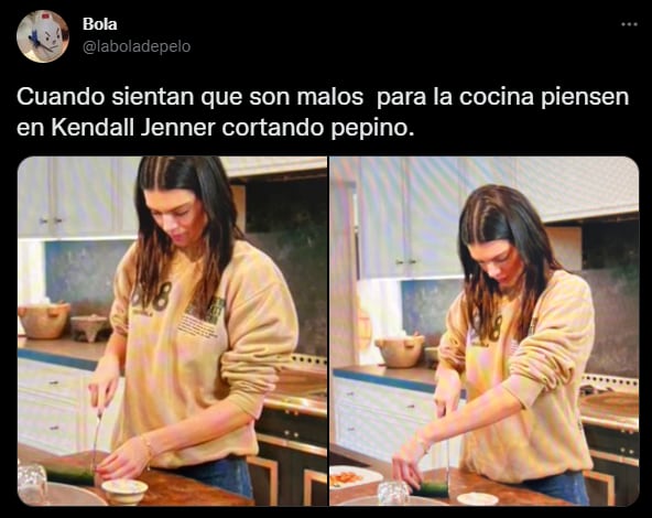 Los memes y comentarios del video de Kendall Jenner cortando pepino.