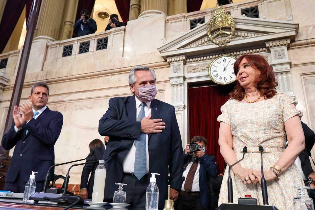 En el listado de datos biométricos al que accedió la ciudad aparecen el presidente Alberto Fernández; la vicepresidenta Cristina Kirchner; y el titular de la Cámara de Diputados, Sergio Massa. Foto: Presidencia. 