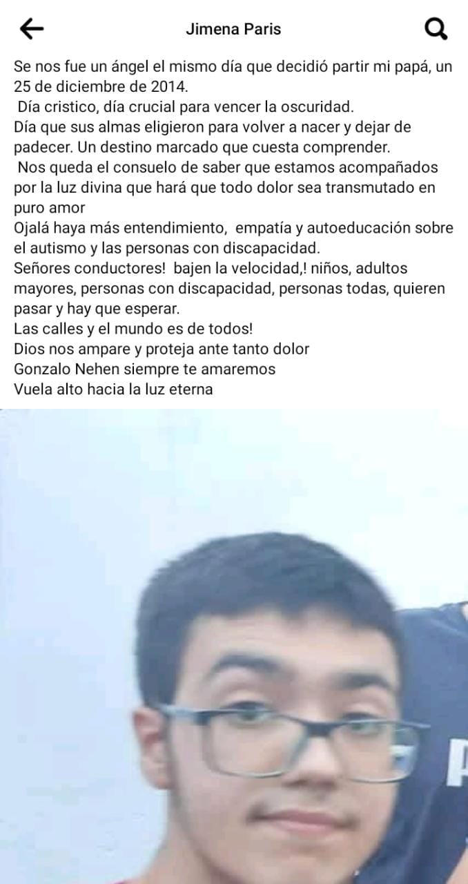 La tía del Joven mendocino salió a contar su versión de los hechos en sus redes sociales.