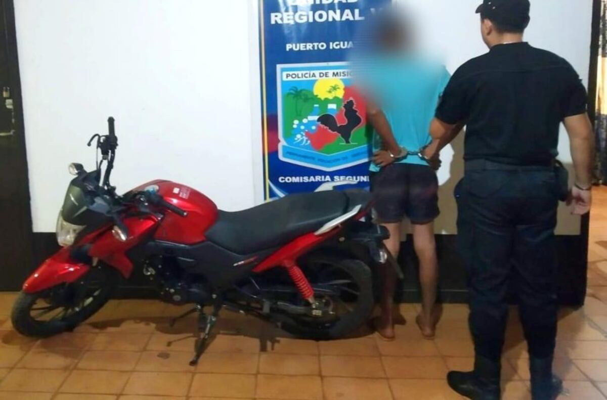 Puerto Iguazú: fue asaltada por un motochorro que luego fue detenido