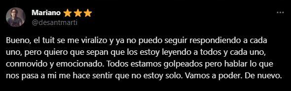 El usuario quedó conmovido con la repercusión que tuvo su pedido.