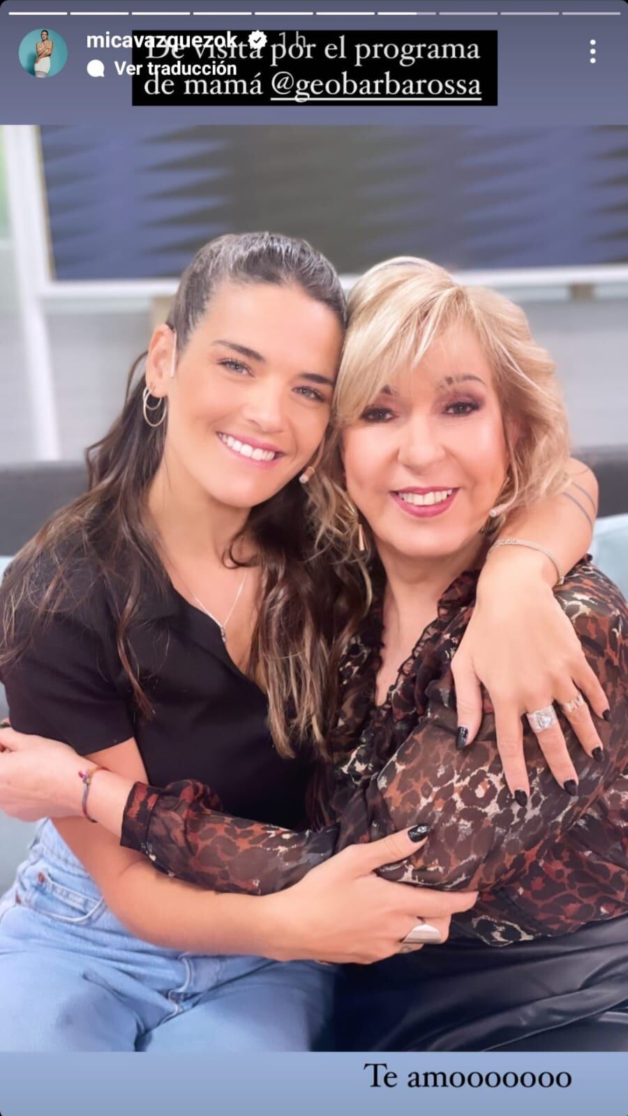 Mica Vázquez y Georgina Barbarossa tras el programa