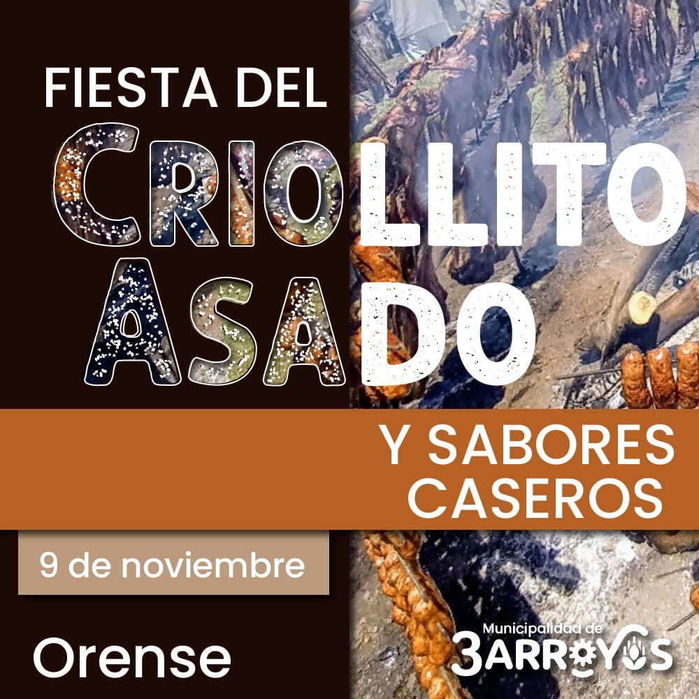 Se realizará en Orense la tercera edición de la Fiesta del Criollito Asado y Sabores Caseros