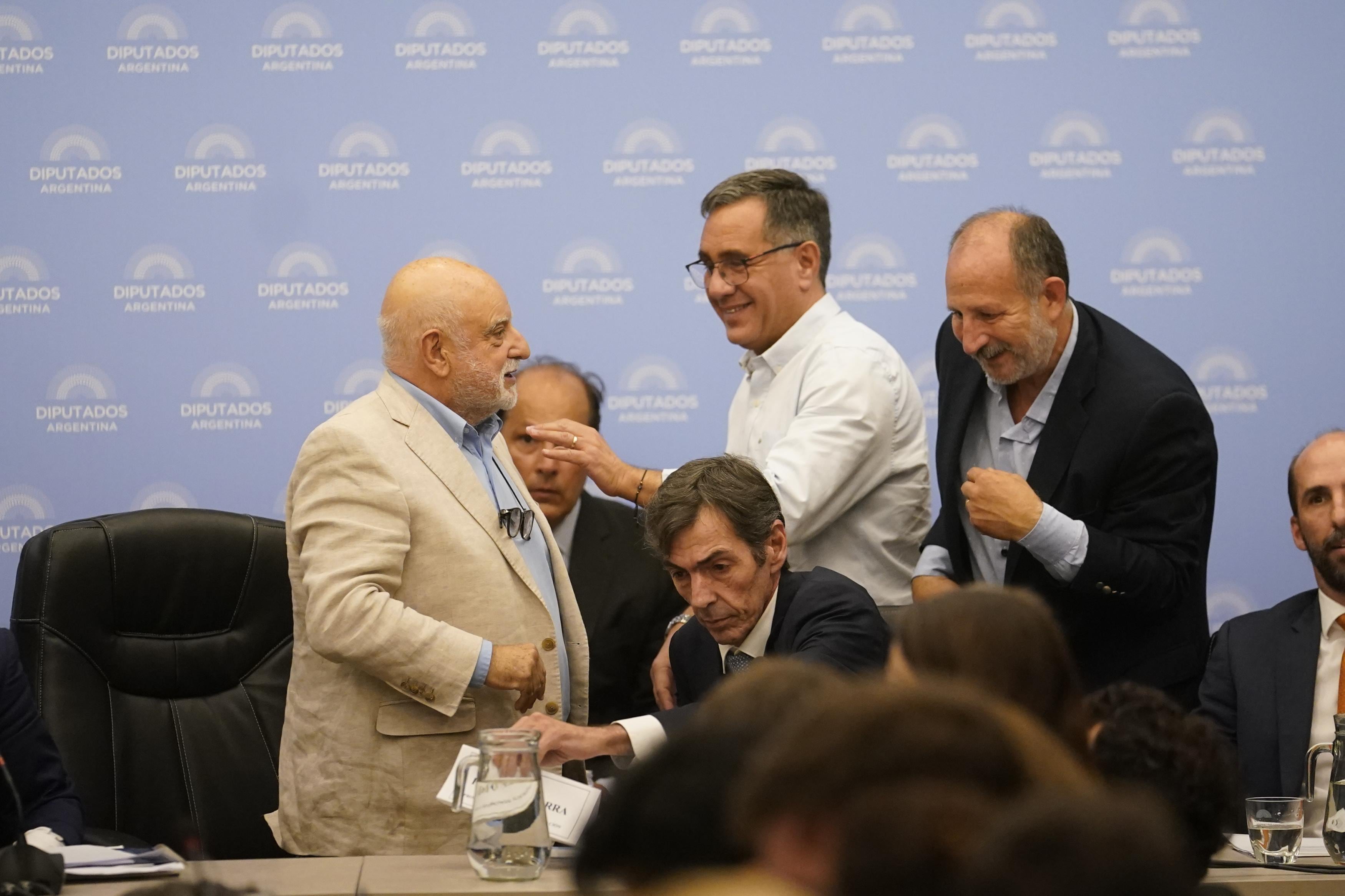 Rodolfo Barra y Chirillo 
comisión de Diputados por Ley Omnibus 
Foto clarín