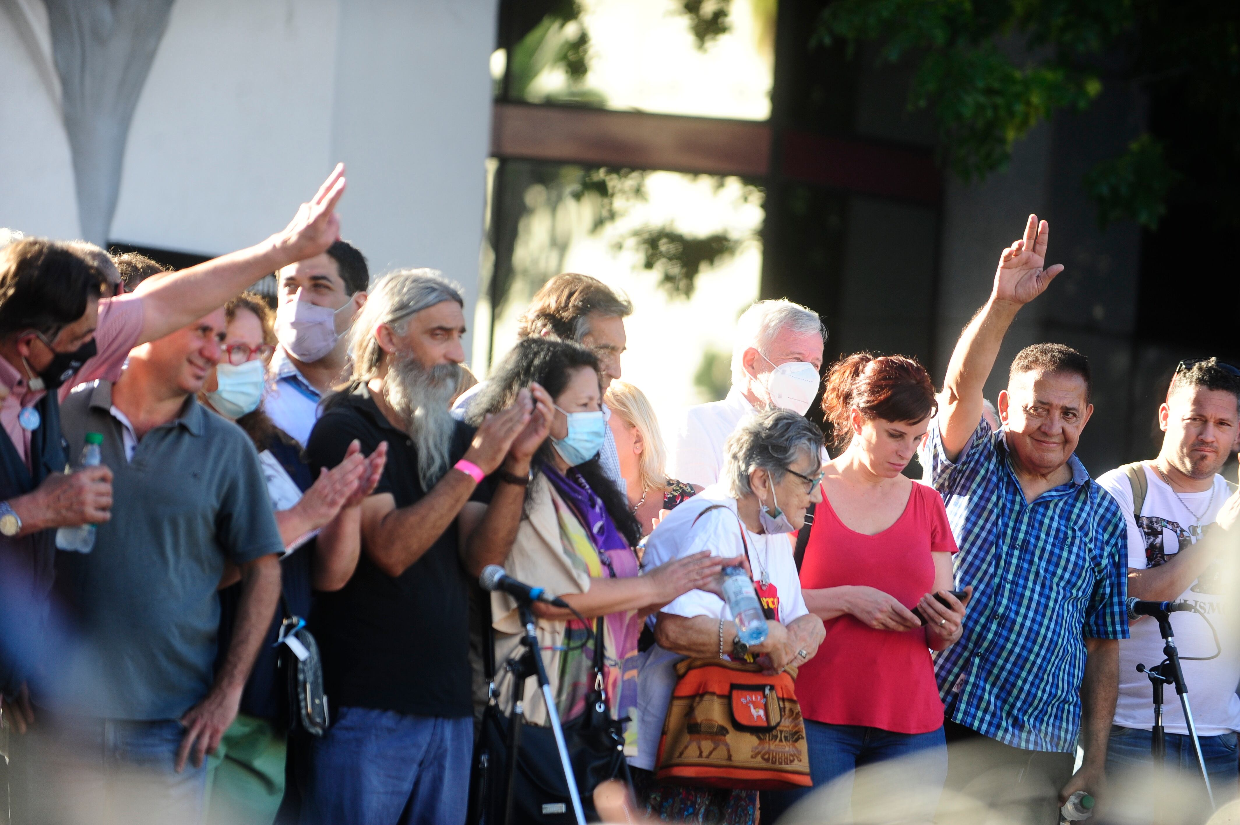 Marcha contra la Corte Suprema de Justicia frente al palacio de Justicia. 
Fotos clarin