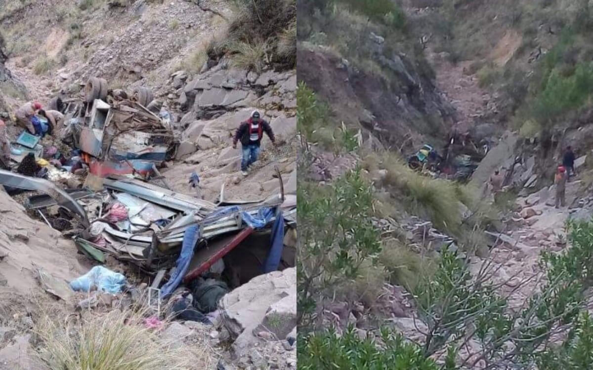 En Bolivia un colectivo cayó por un barranco y fallecieron 34 personas