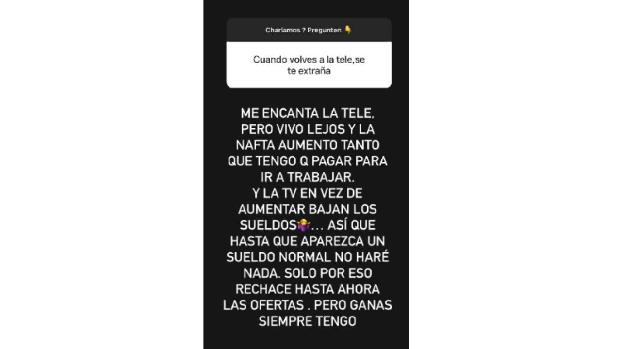 Fernández aclaró por qué no está trabajando en televisión.