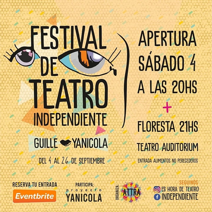 Del 4 al 26 de Septiembre. Todos los viernes, sábados y domingos del mes habrá espectáculos de Teatro Independiente en Mar del Plata.