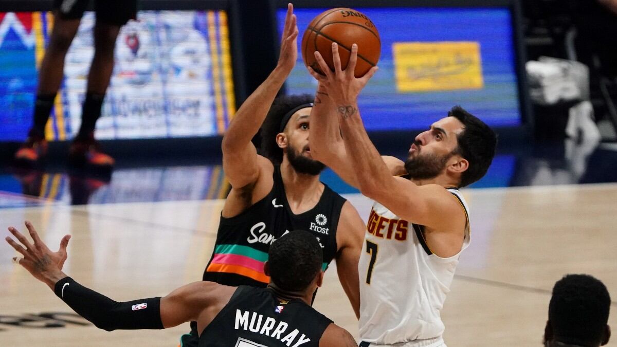 Lujos, titularidad y victoria de Facu Campazzo en Denver ante los Spurs