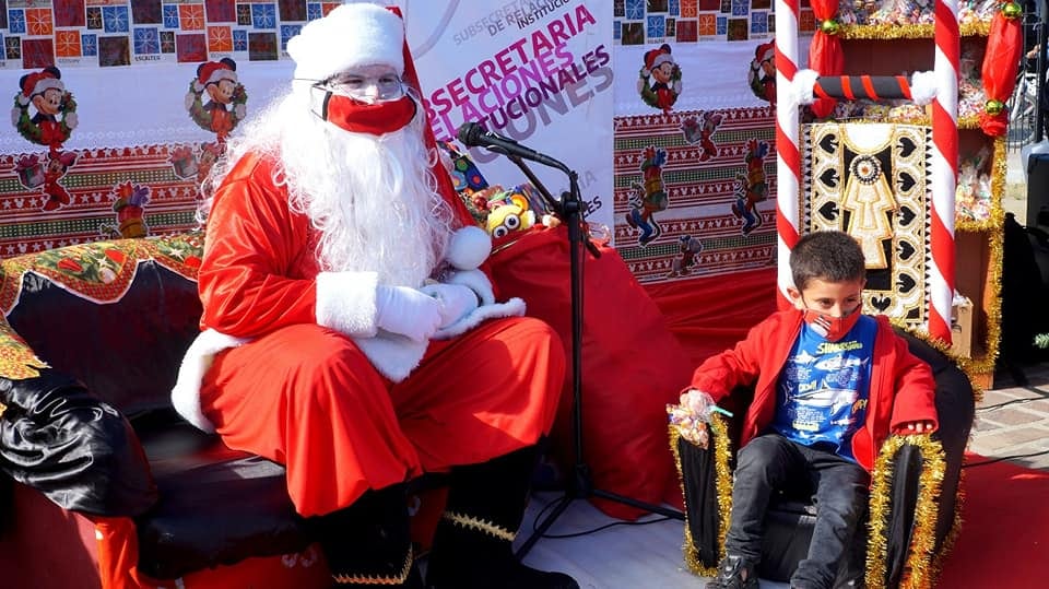 Visita de papa noel a la ciudad