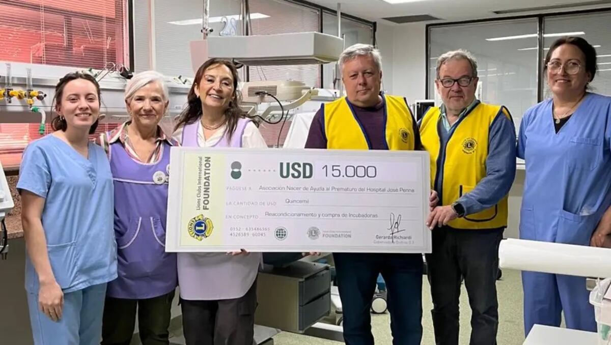 Neonatología del Hospital Penna recibió una donación de 15 mil dólares