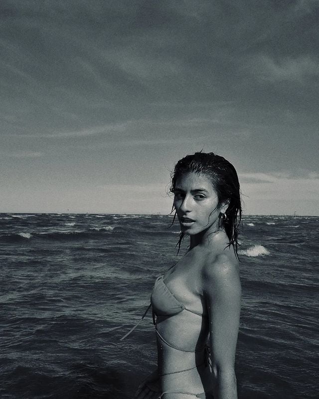 Anabel Sánchez en el mar.