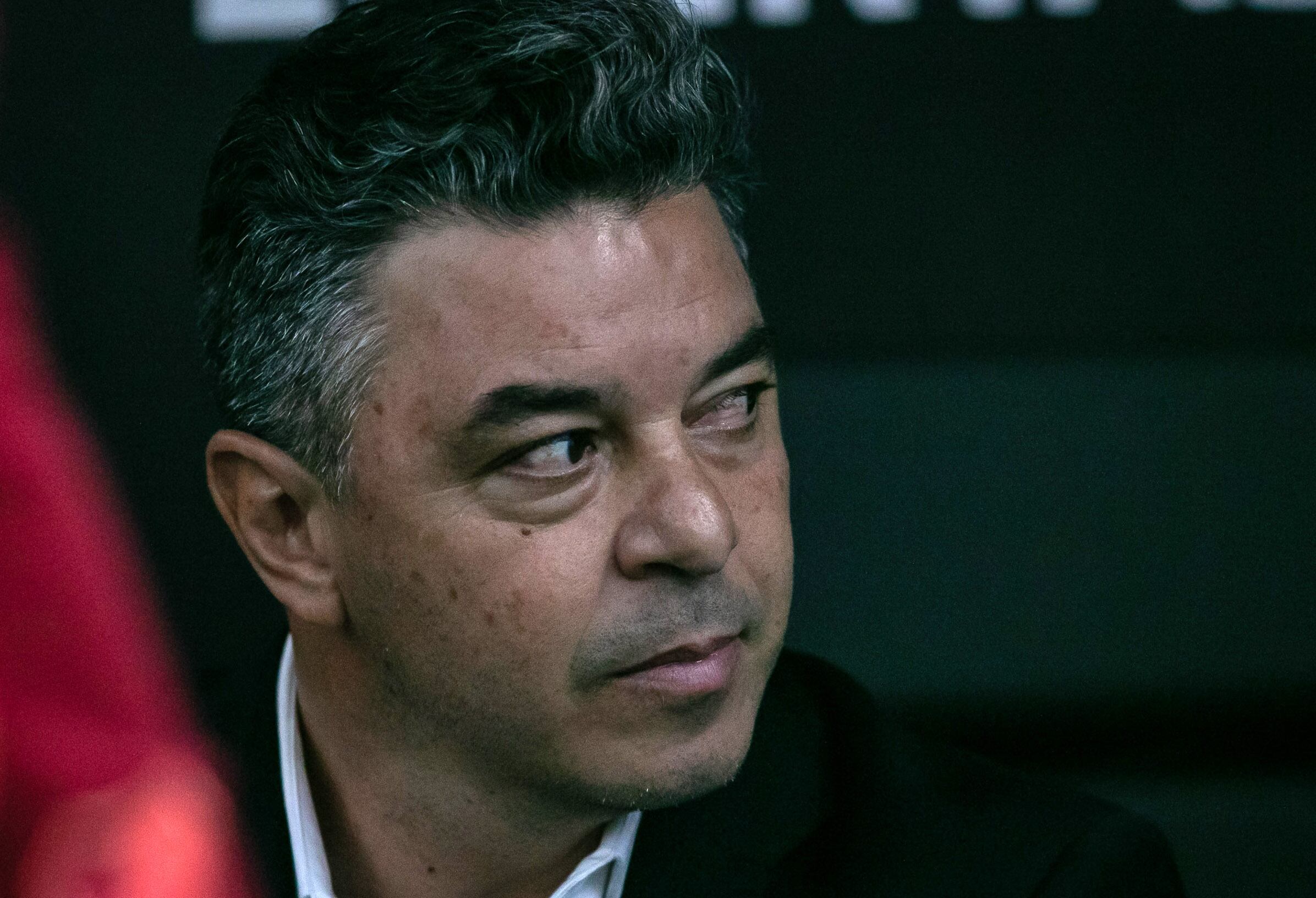 Marcelo Gallardo, durante el partido ante Atlético Mineiro. Foto: Fernando Moreno/AGIF