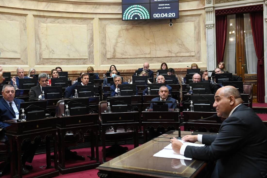 Juan Manzur se refirió a la necesidad de hacer el traspaso del transporte a la Ciudad de Buenos Aires. Foto: Comunicación Senado.