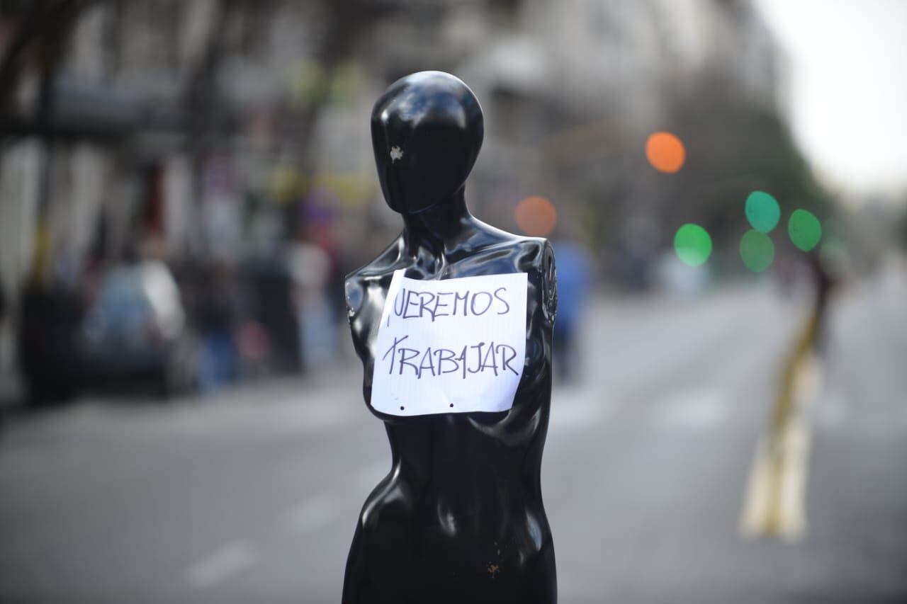 Protesta de comerciantes en Córdoba.