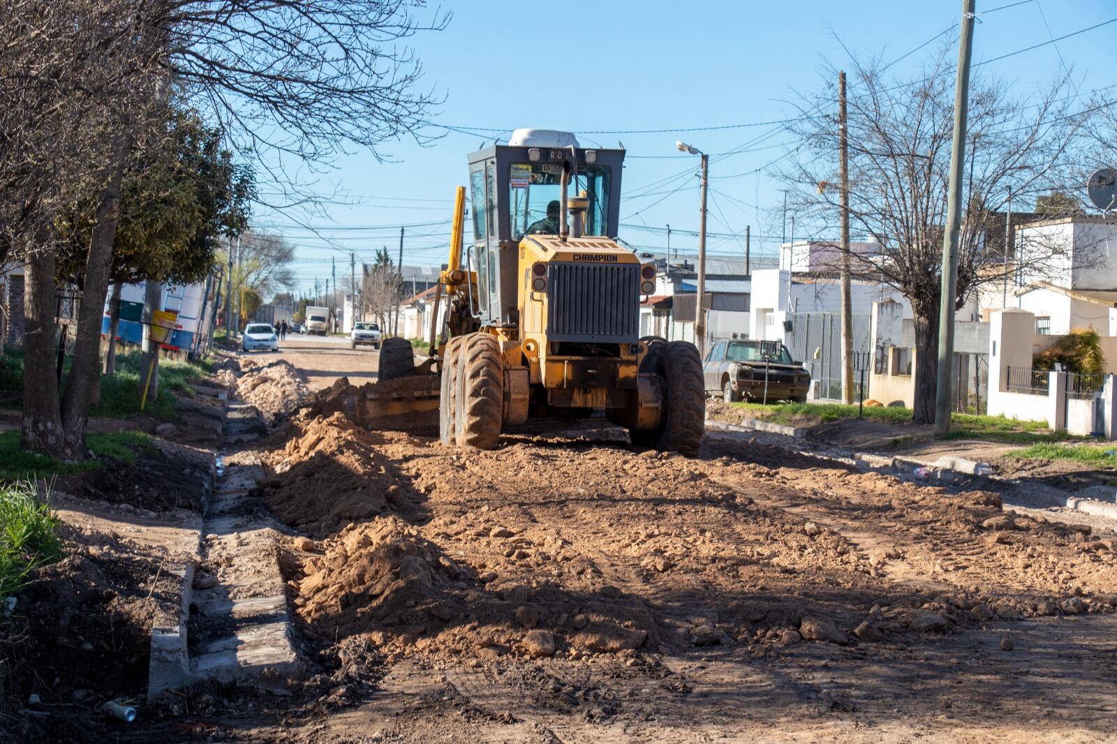 El intendente Carlos Sánchez recorrió diferentes obras que se ejecutan en Tres Arroyos