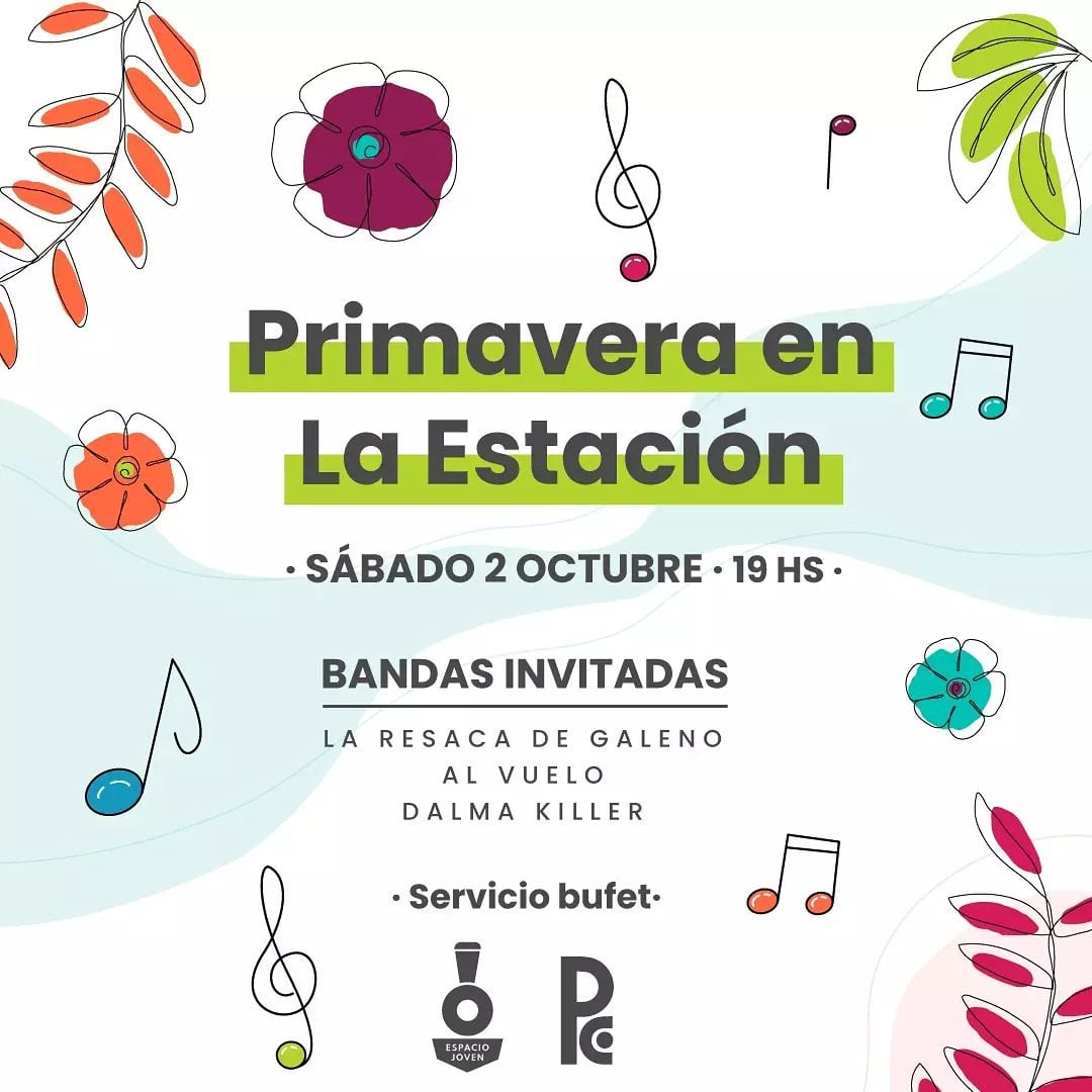 Pérez: vuelven las bandas en vivo a nuestra ciudad (Facebook La Estación-Espacio Joven)