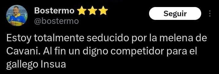 Los hinchas destacaron el pelo del delantero uruguayo