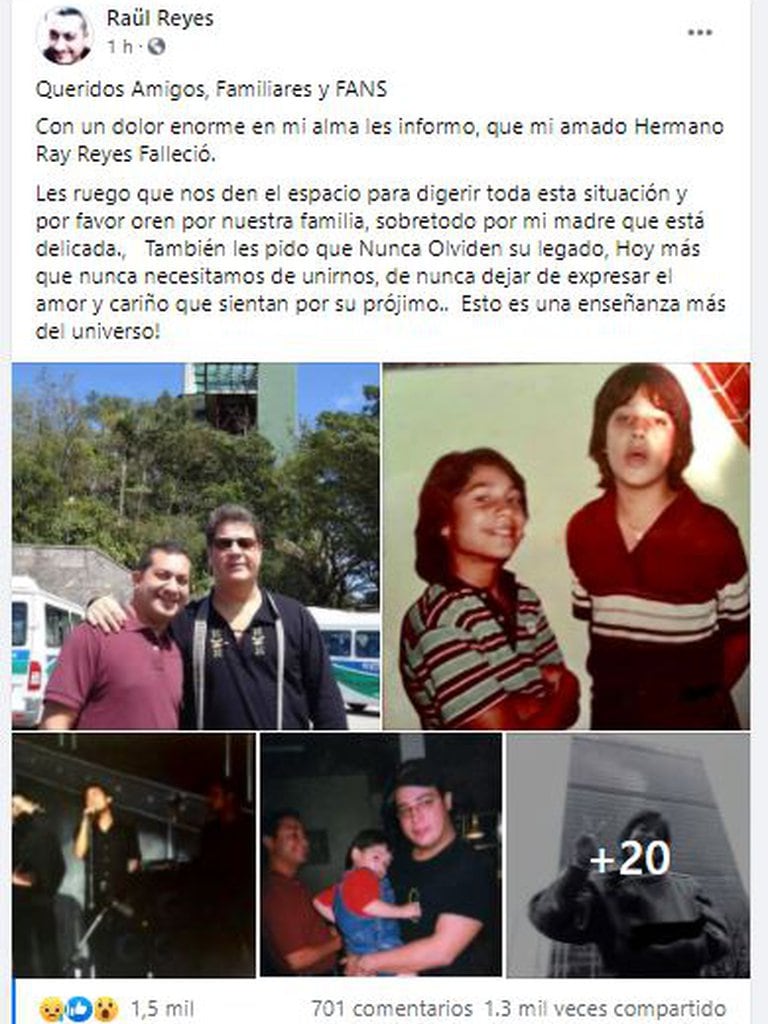 Murió Ray Reyes, integrante de Menudos