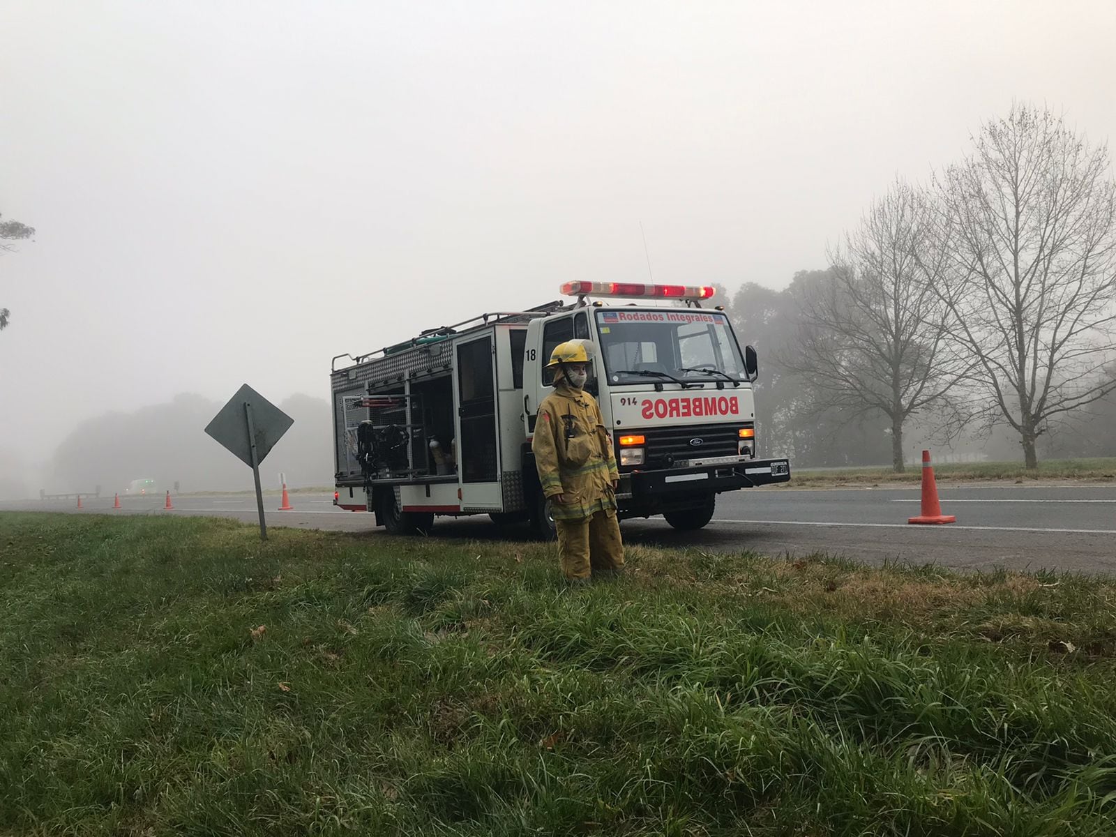 Asistieron dos dotaciones de Bomberos