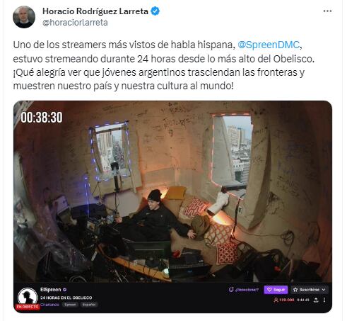 El tuit de Horacio Rodríguez Larreta sobre Spreen.