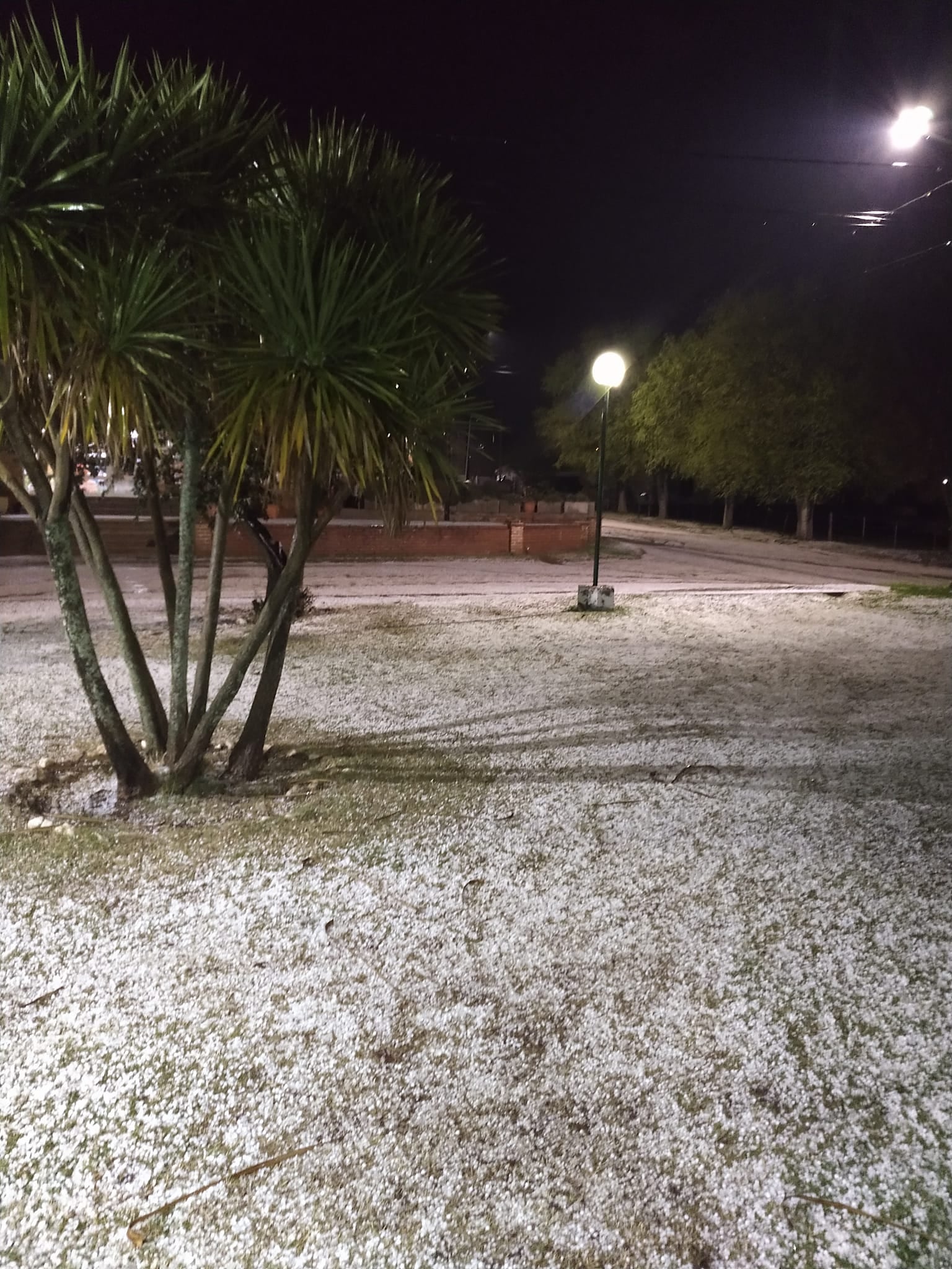 Intenso granizo en la localidad del departamento de Río Cuarto.