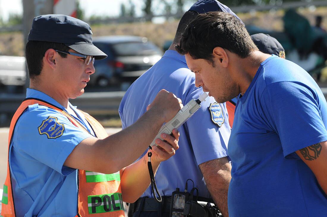 Control vial de alcoholemia en Mendoza.