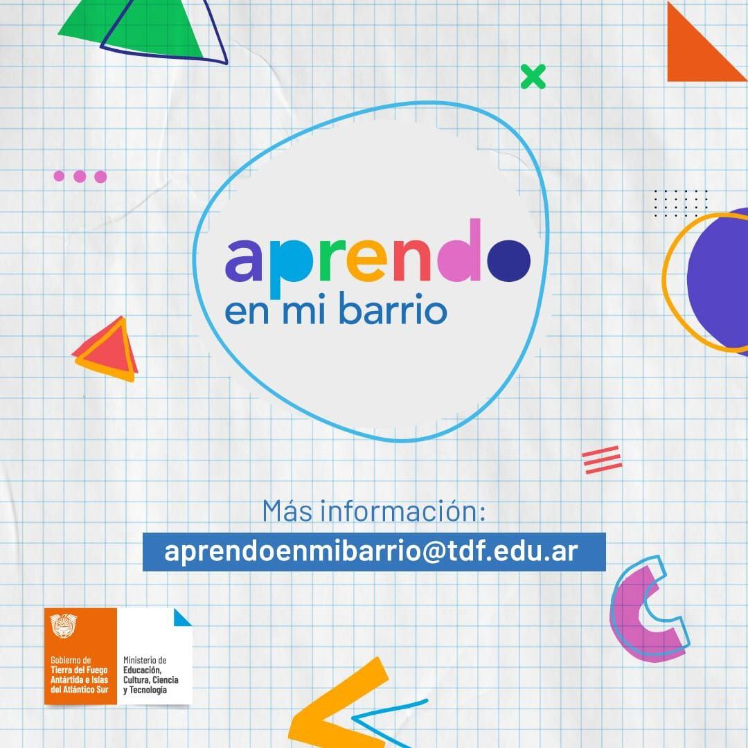 "Aprendo en mi barrio", es un programa territorial educativo de apoyo escolar.