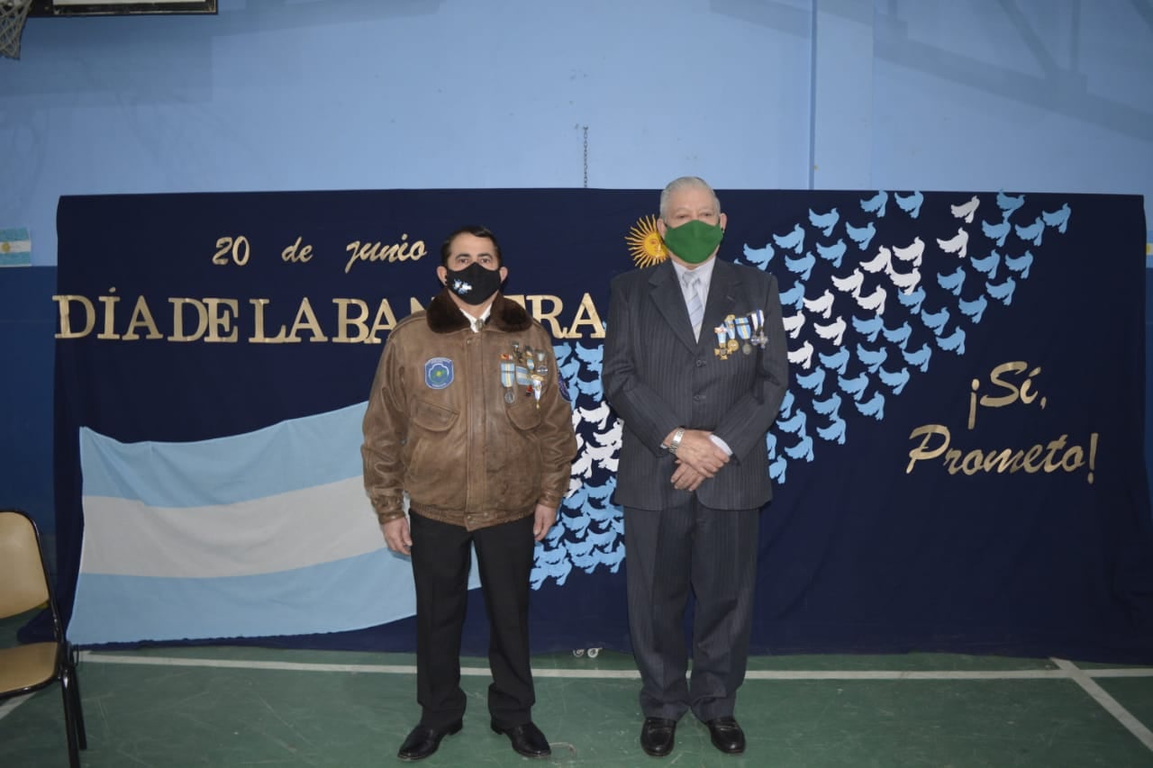 Veteranos de la Guerra de Malvinas Herminio Rossoli y Carlos Cabrera. 