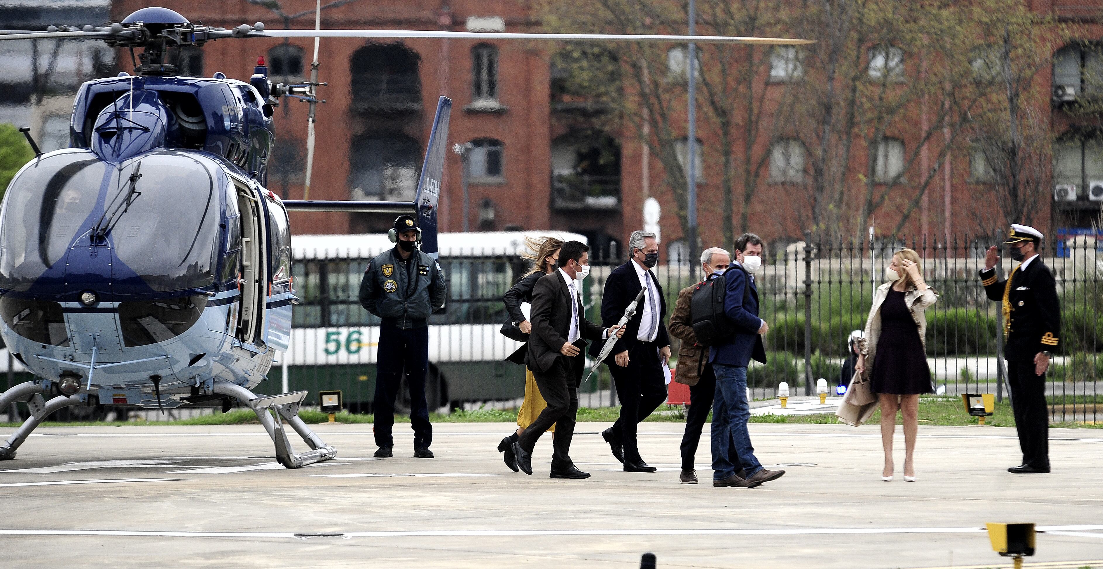 Alberto Fernández arriba a Casa de Gobierno. Foto: Clarín