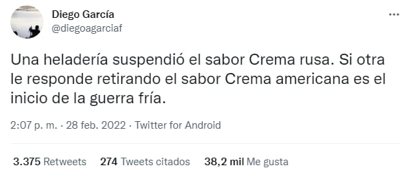 La quita del sabor Crema Rusa tuvo repercusión en Twitter.