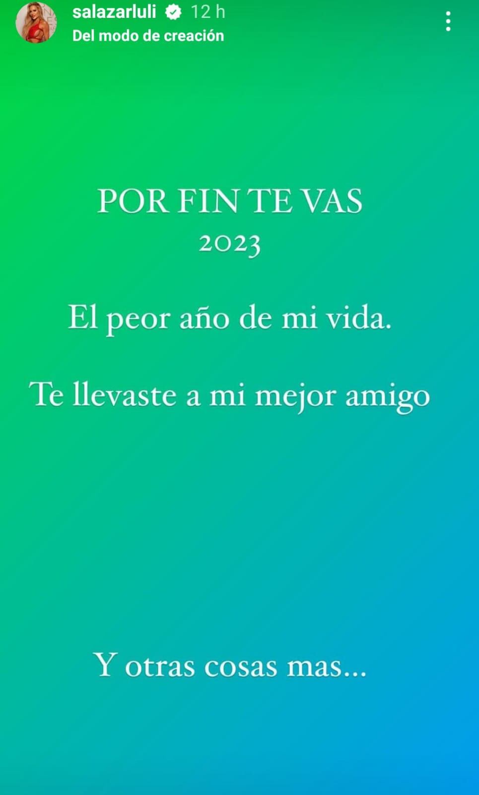 Luciana Salazar dejó un dramático mensaje para las Fiestas: "2023 fue el peor año de mi vida"