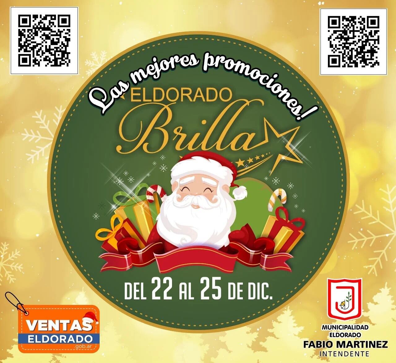 “Eldorado Brilla”: promueven un fin de semana de ofertas para las fiestas de fin de año.