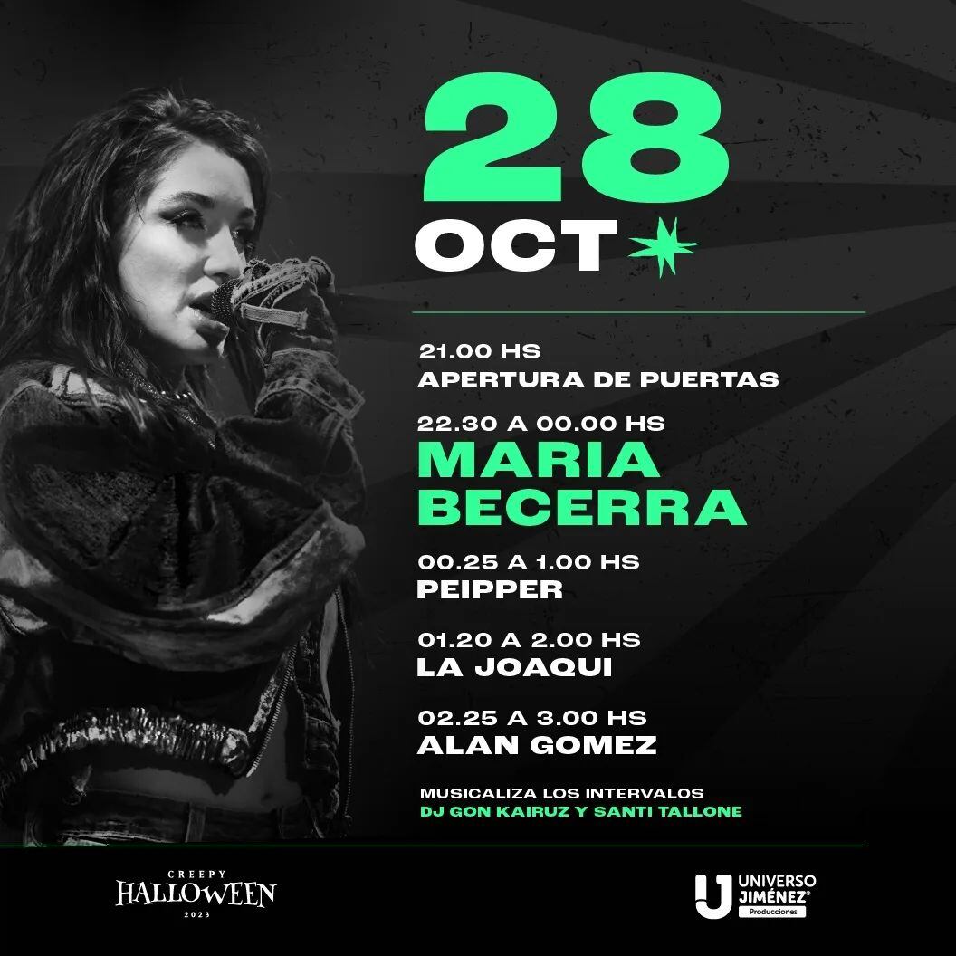 María Becerra y La Joaqui encabezan la fiesta de disfraces por Halloween: cuándo, dónde y precios de entradas