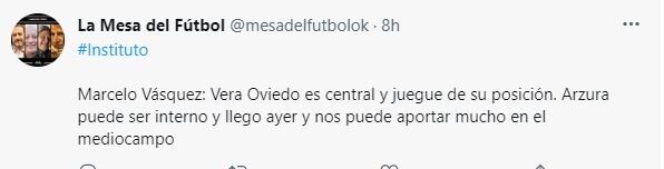 El técnico Marcelo Vázquez descartó jugar con línea de tres defensores.