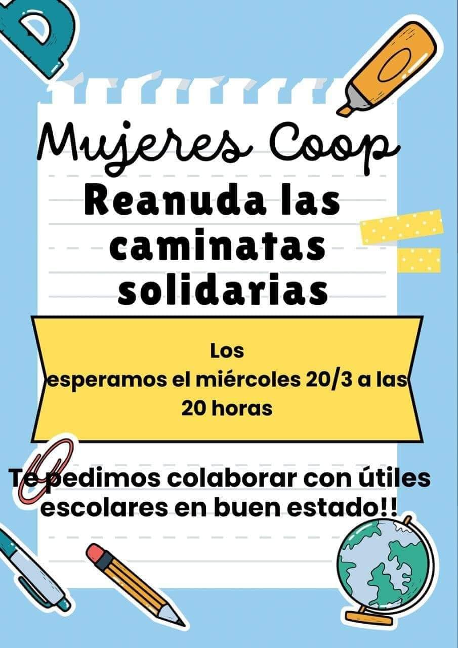 Mujeres Coop reanudan las caminatas solidarias