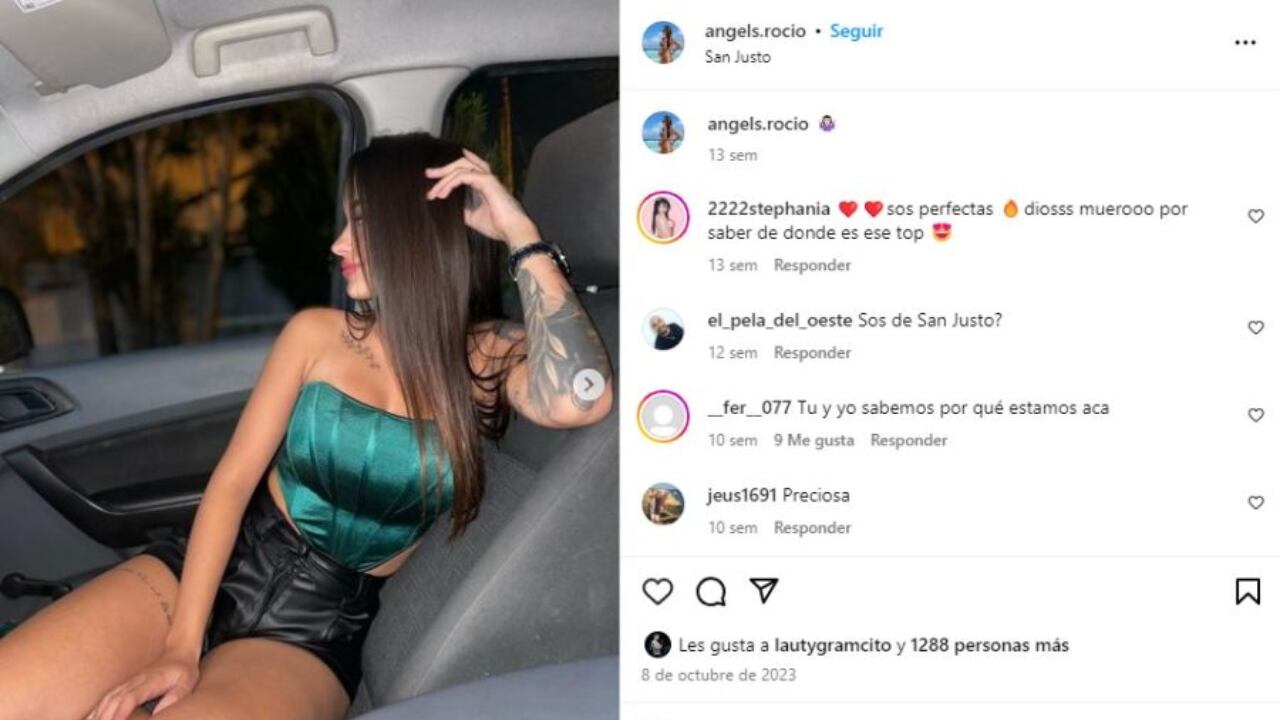 Los likes de Lauty Gram en las publicaciones de Angels.