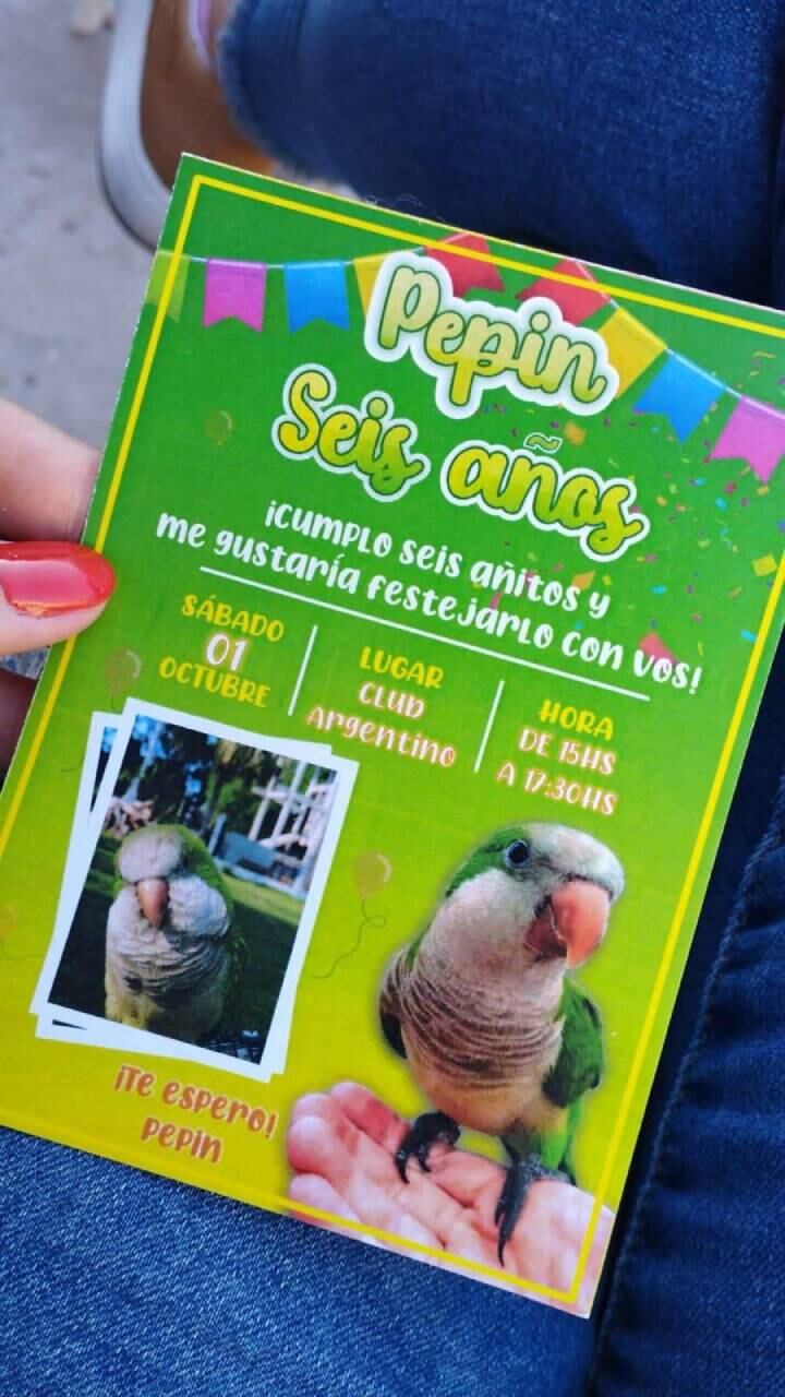 Para el cumpleaños prepararon tarjetas de invitación a nombre de "Pepín".