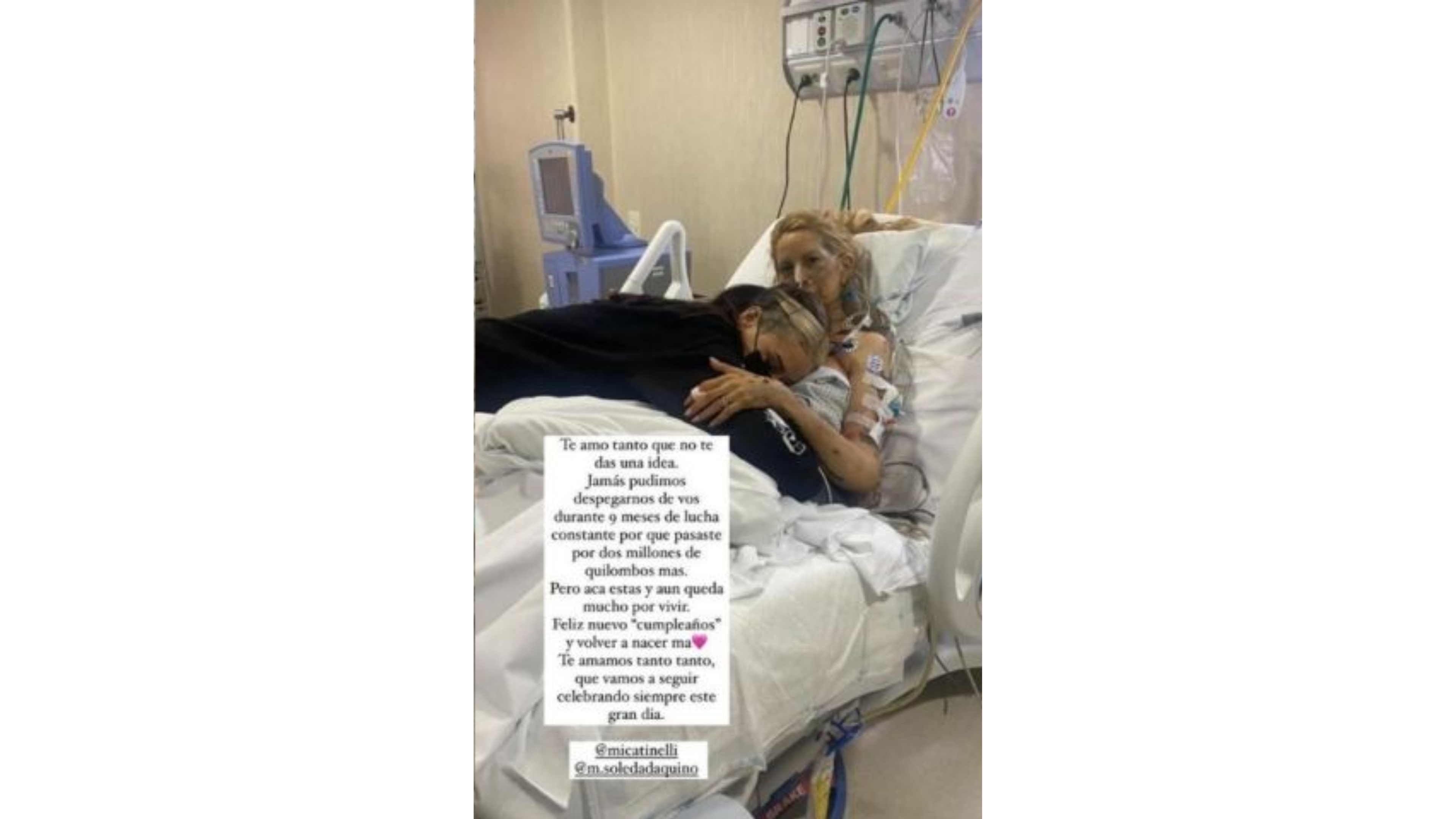 Cande Tinelli recordó la vez que su mamá tuvo que ser transplantada.