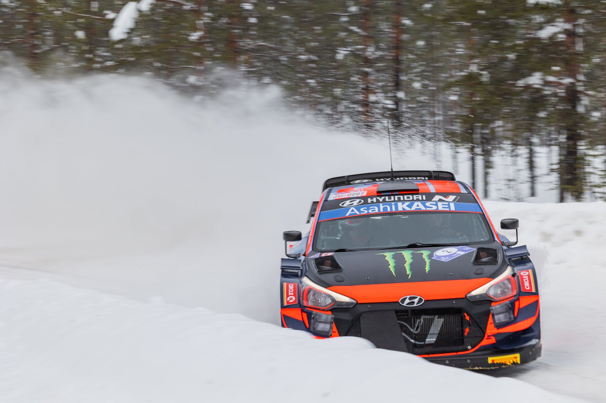 Oliver Solberg, en su debut con un auto de la primera división del WRC.