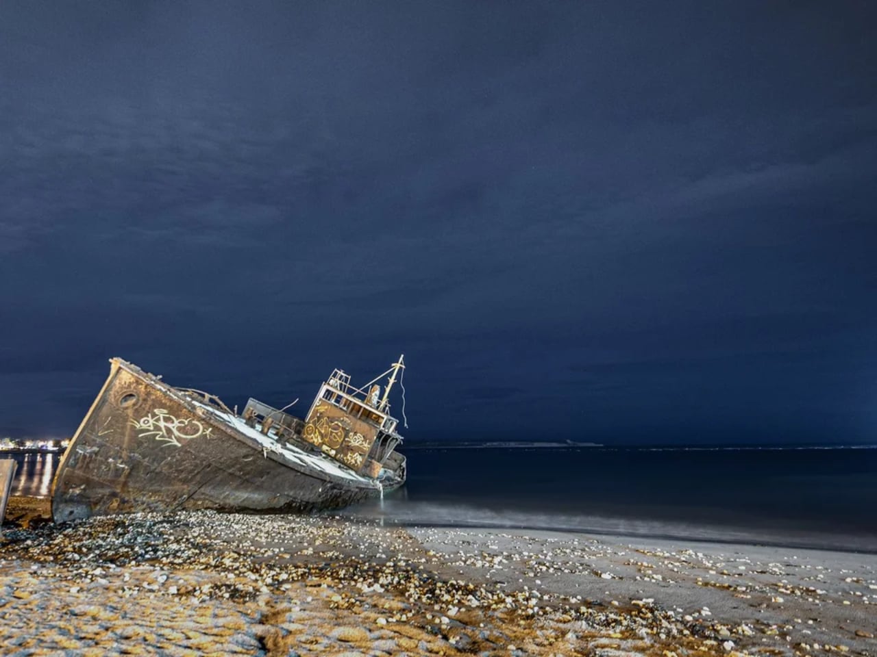 Perla del Chubut en Caleta Córdova, la imagen que ganó el concurso “Navegar, navegantes o embarcaciones”, en Polonia.