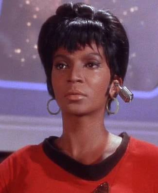 La Teniente Uhura, de Star Trek, interpretada por Nichelle Nichols.