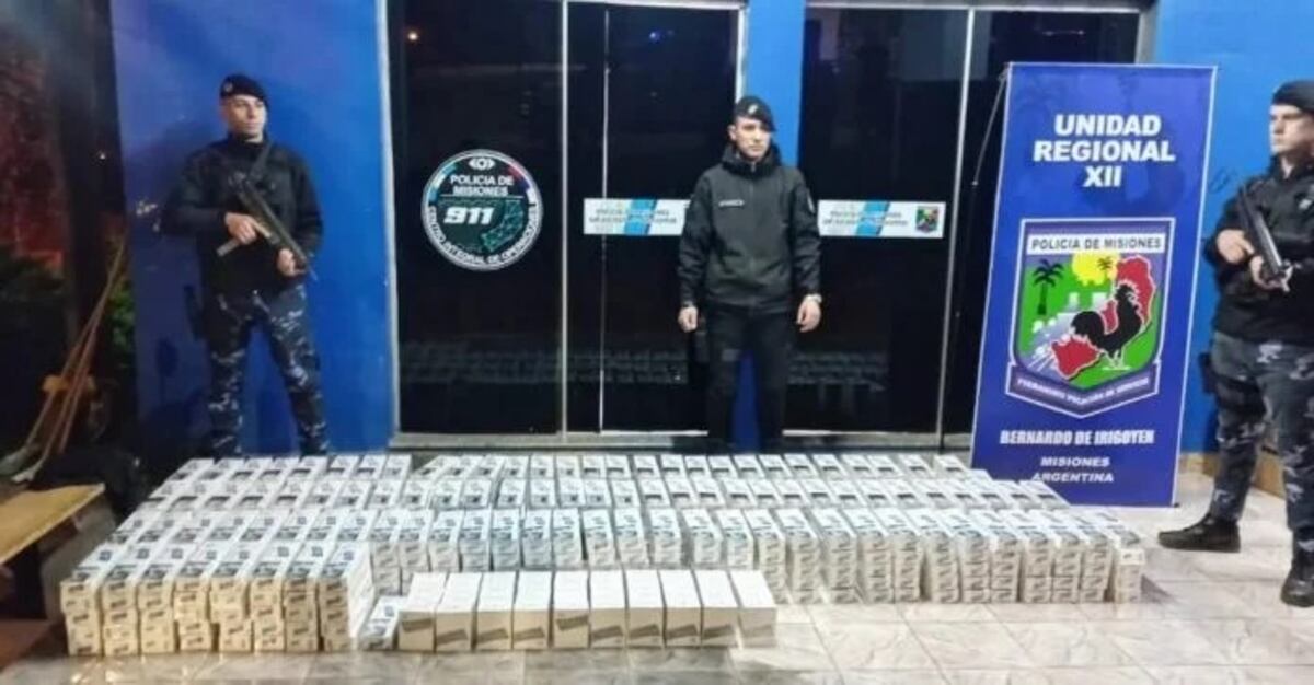 Incautan más de 100 mil paquetes de cigarrillos de contrabando en Bernardo de Irigoyen