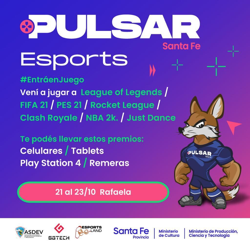 Pulsar, del jueves al sábado en Rafaela