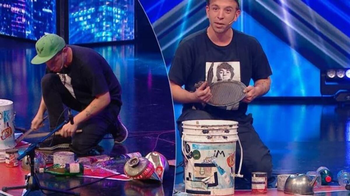 Got Talent Argentina: el músico sanjuanino se fue con “baldería” y “la descoció” con la percusión