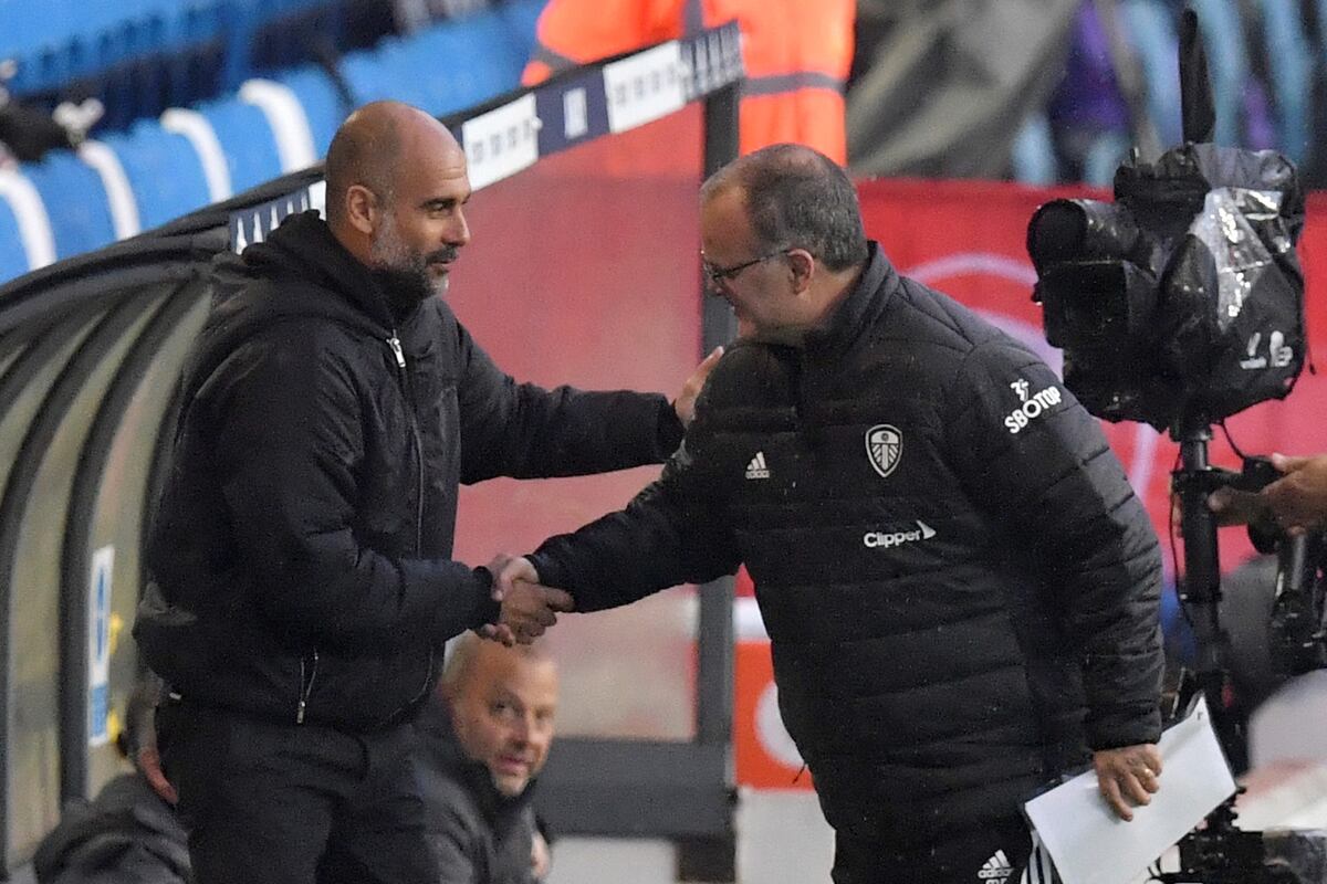 Bielsa y Guardiola intercambiaron elogios en la previa al duelo Leeds vs. City